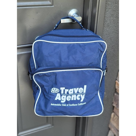 Vtg AAA Travel Agency Tote Travel Bag - Picture 1 of 5